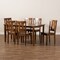 Baxton Studio Zamira Modern and Contemporary Transitional Walnut Brown Finished Wood 7-Piece Dining Set 177-11379-10520-Zoro - alternate 9